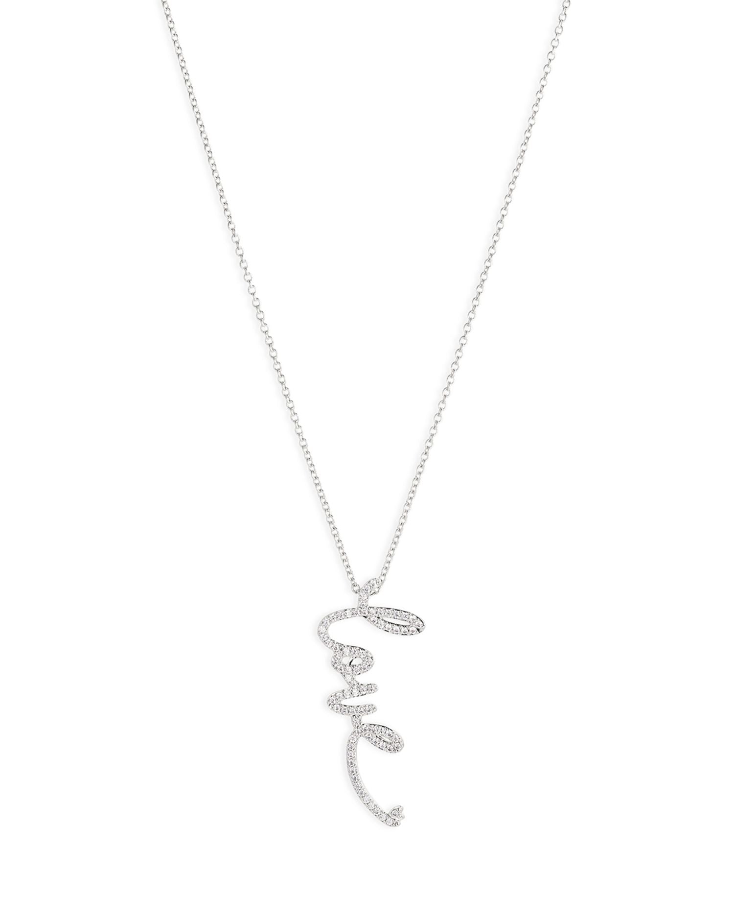 Cirque Pavé Love Pendant Necklace, 15'-18'