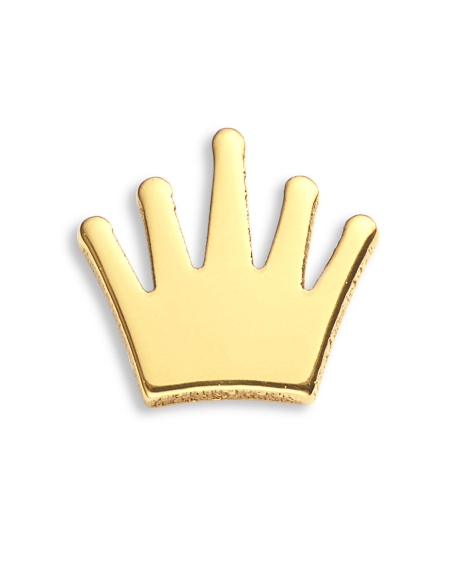 14K Yellow Gold Itty Bitty Symbols Crown Single Stud Earring