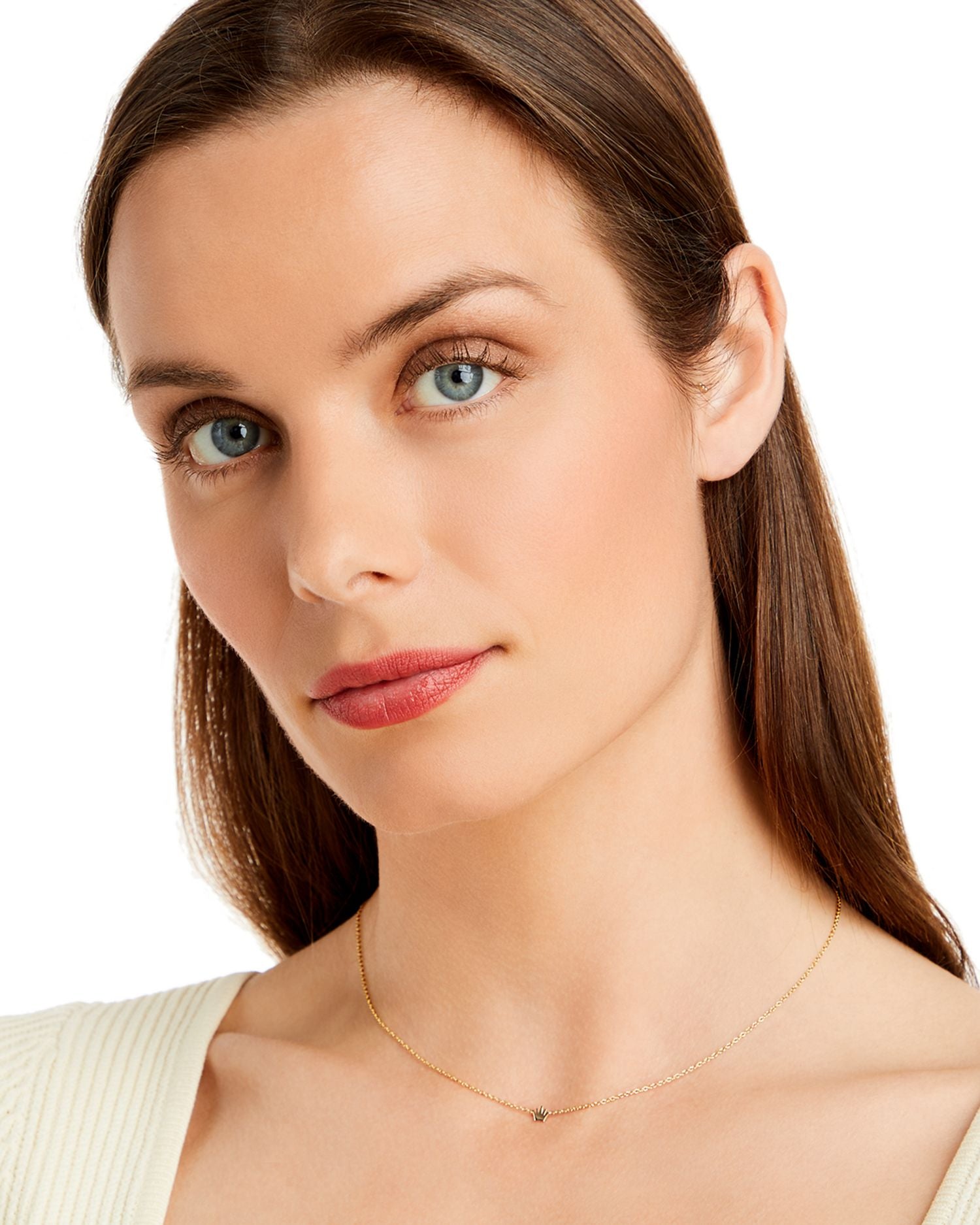 14K Yellow Gold Itty Bitty Symbols Crown Pendant Necklace, 14-16'