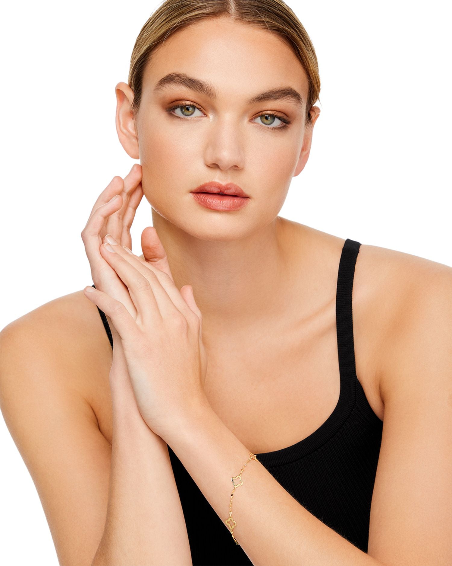 Quatrefoil Station Bracelet in 14K Yellow Gold - Exclusive