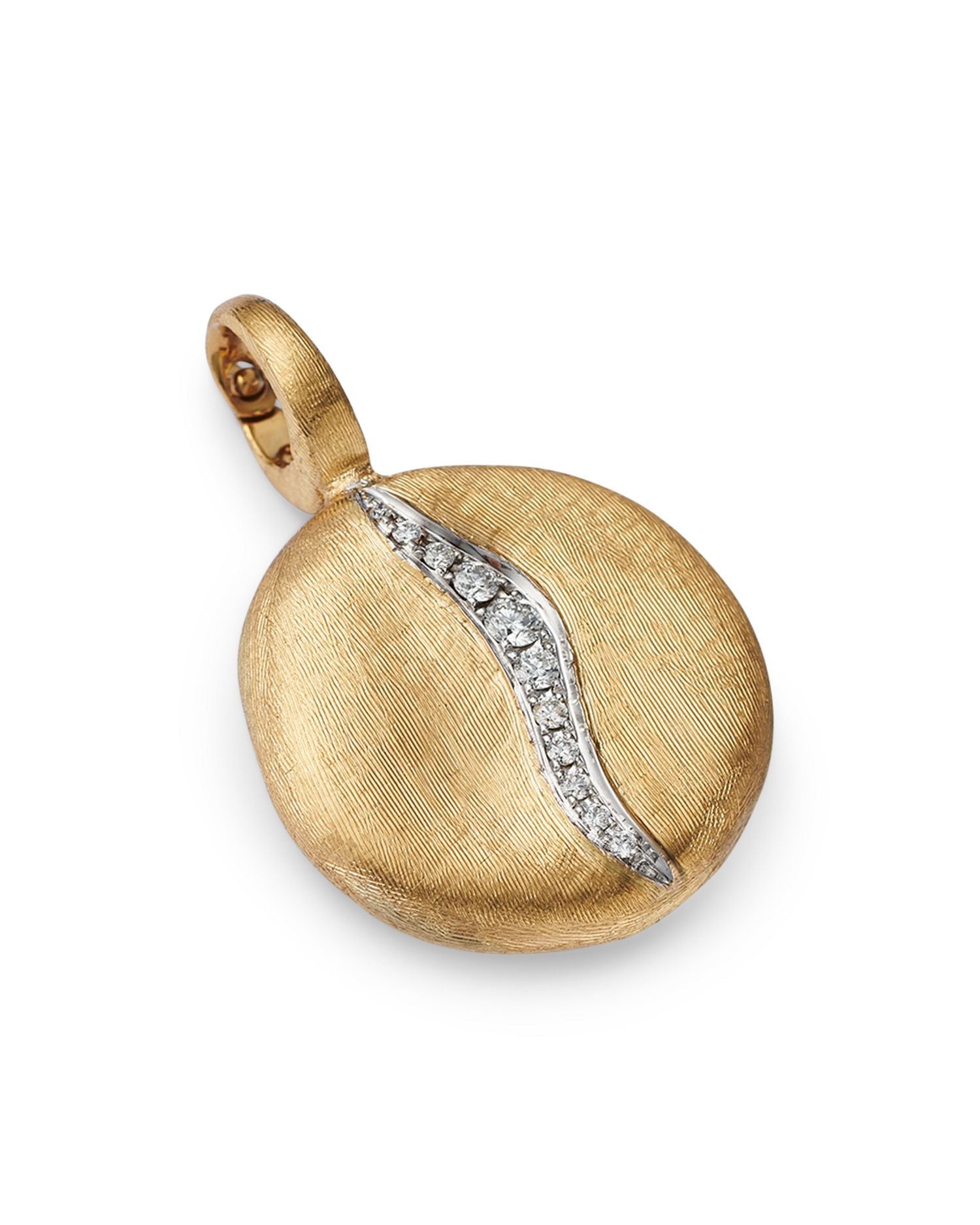 18K White & Yellow Gold Jaipur Diamond Disc Pendant