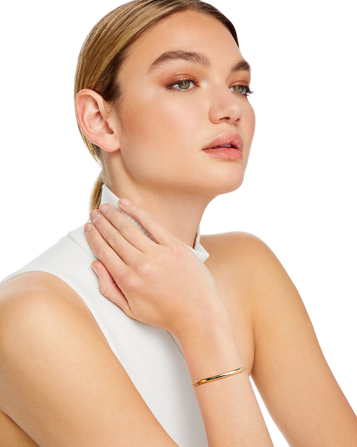 Bar Station Bolo Bracelet in 14K Yellow Gold - Exclusive