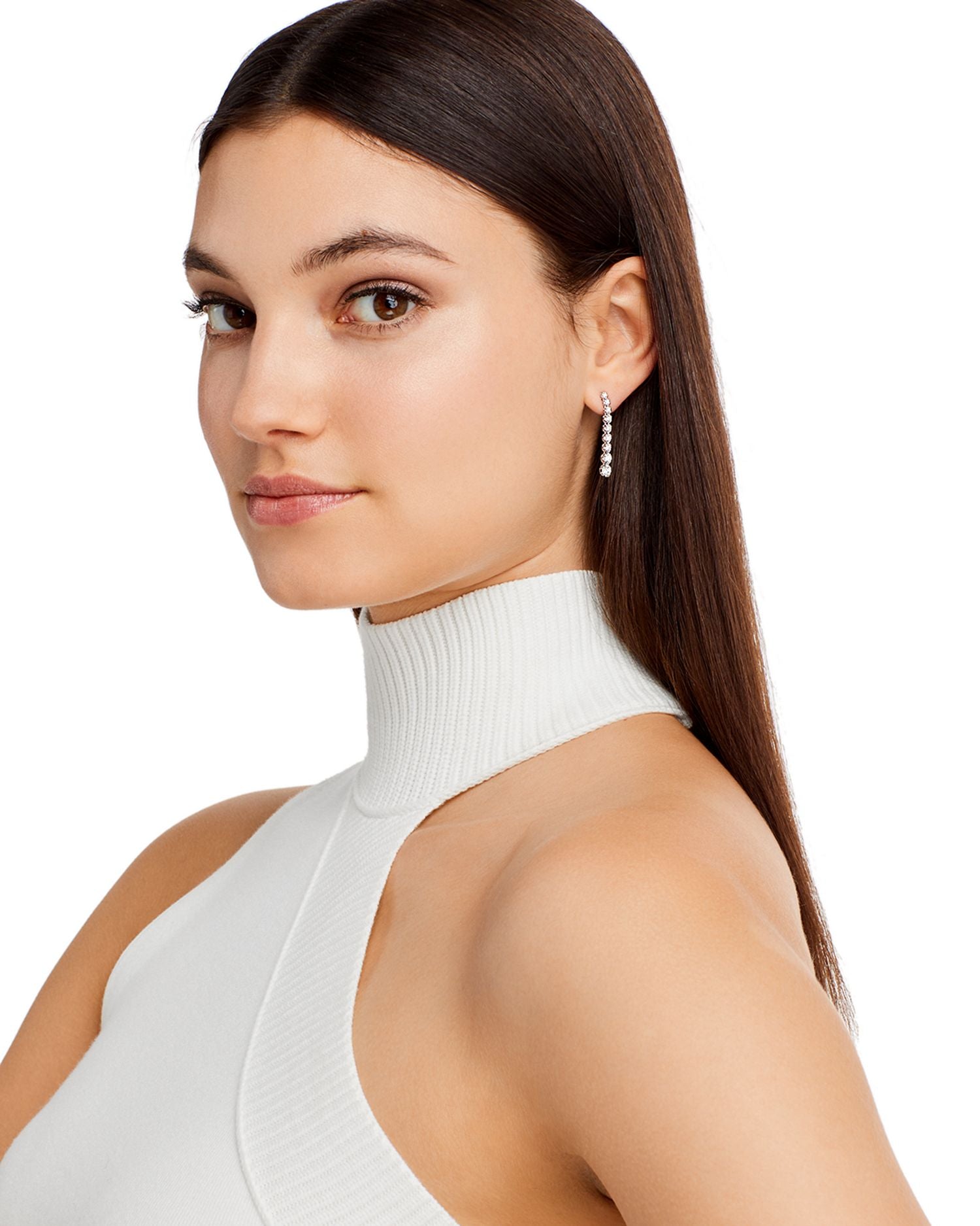 Diamond Graduated Drop Earrings in 14K White Gold, 0.80 ct. t.w. - Exclusive