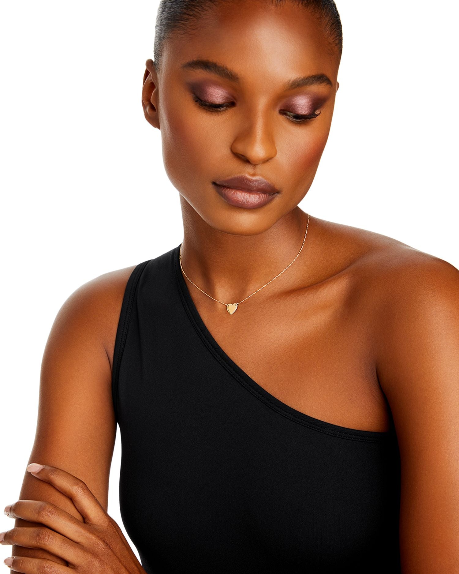 14K Yellow Gold Heart Pendant Necklace, 16-18'