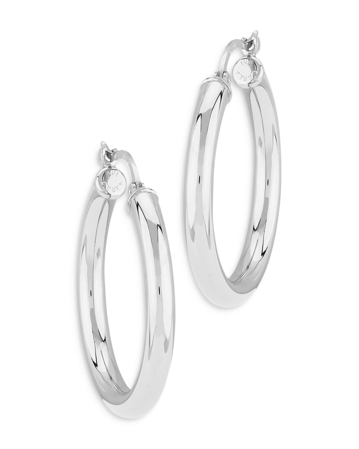 Tube Hoop Earrings in Sterling Silver - Exclusive