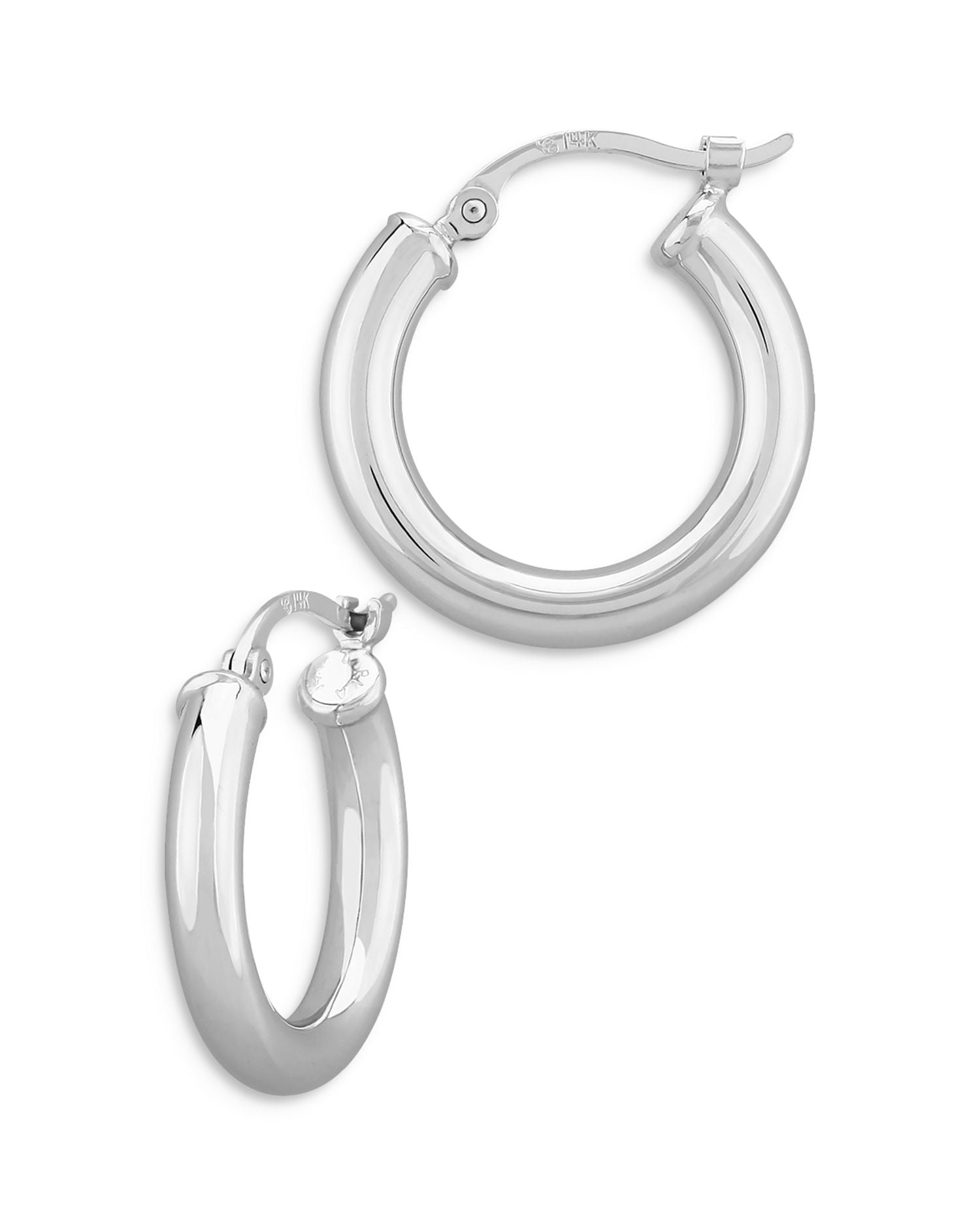 Tube Hoop Earrings in Sterling Silver - Exclusive