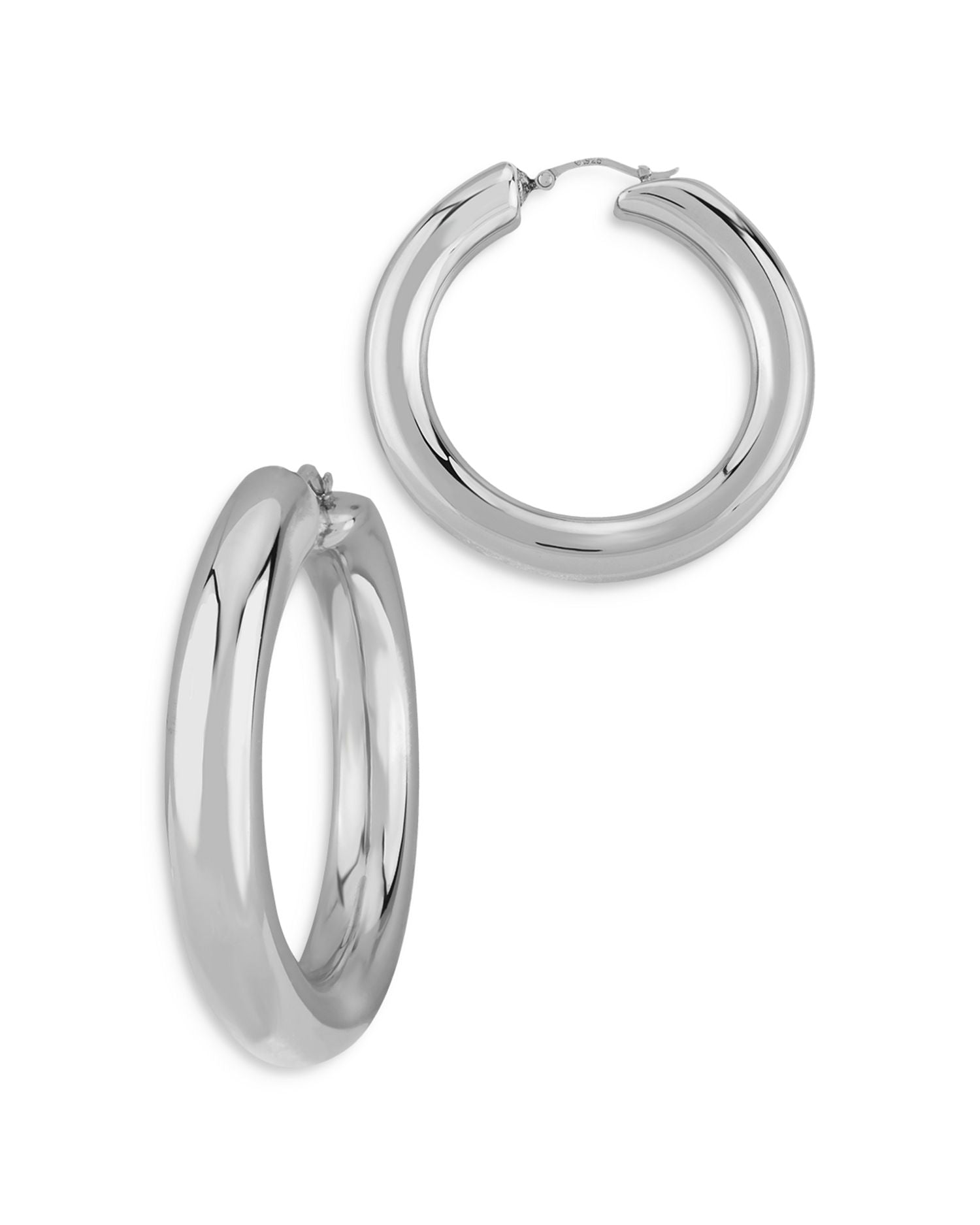 Doughnut Hoop Earrings in Sterling Silver - Exclusive