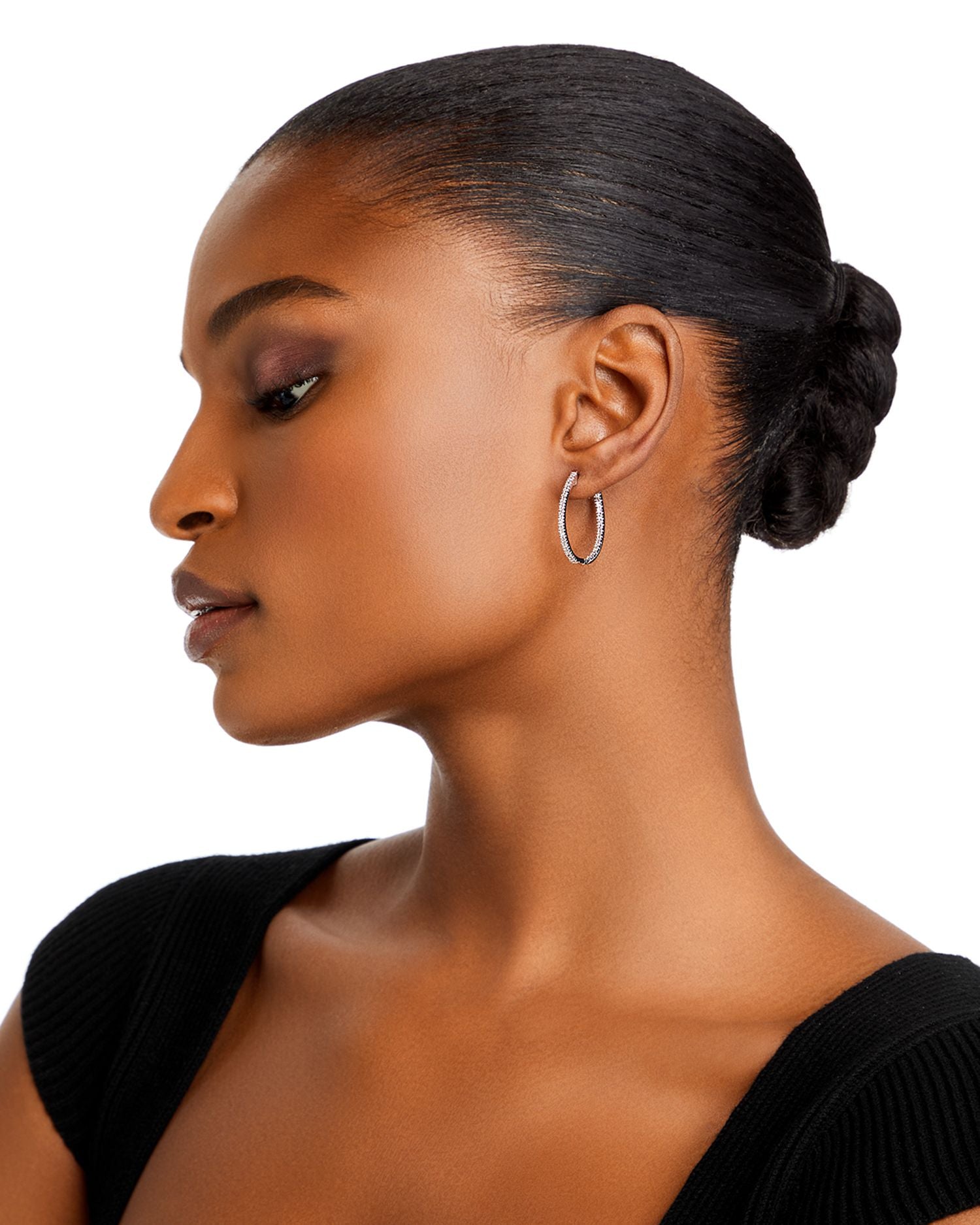 Inside-Out Diamond Hoop Earrings in 14K White Gold, 0.50 ct. t.w. - Exclusive