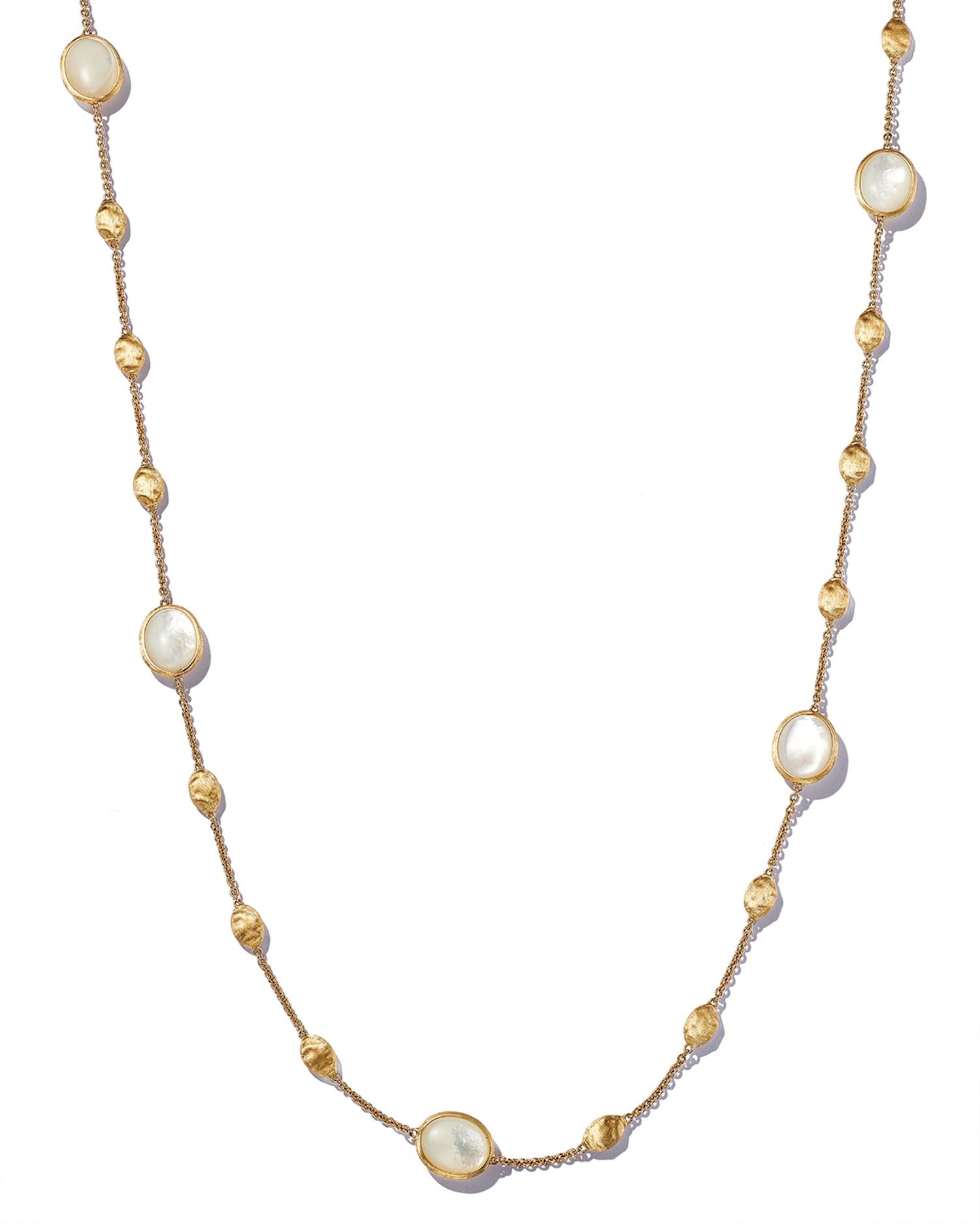 18K Yellow Gold Siviglia Mother Of Pearl Long Necklace, 36' - 150th Anniversary Exclusive