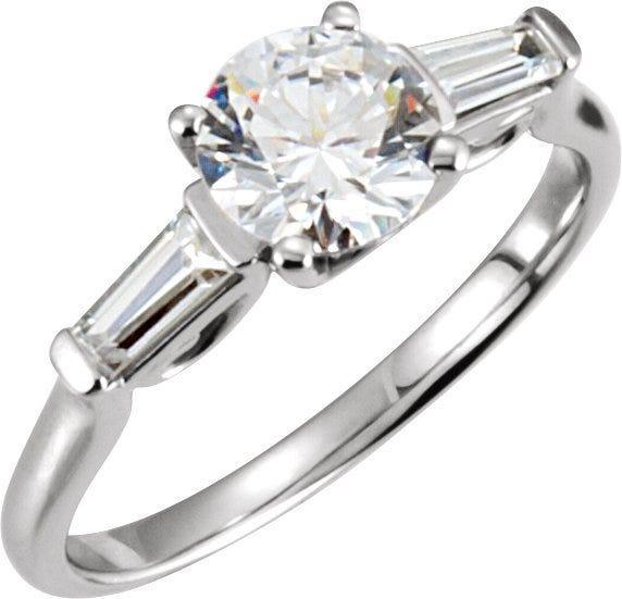 10K White Round Natural Diamond Natural Diamond