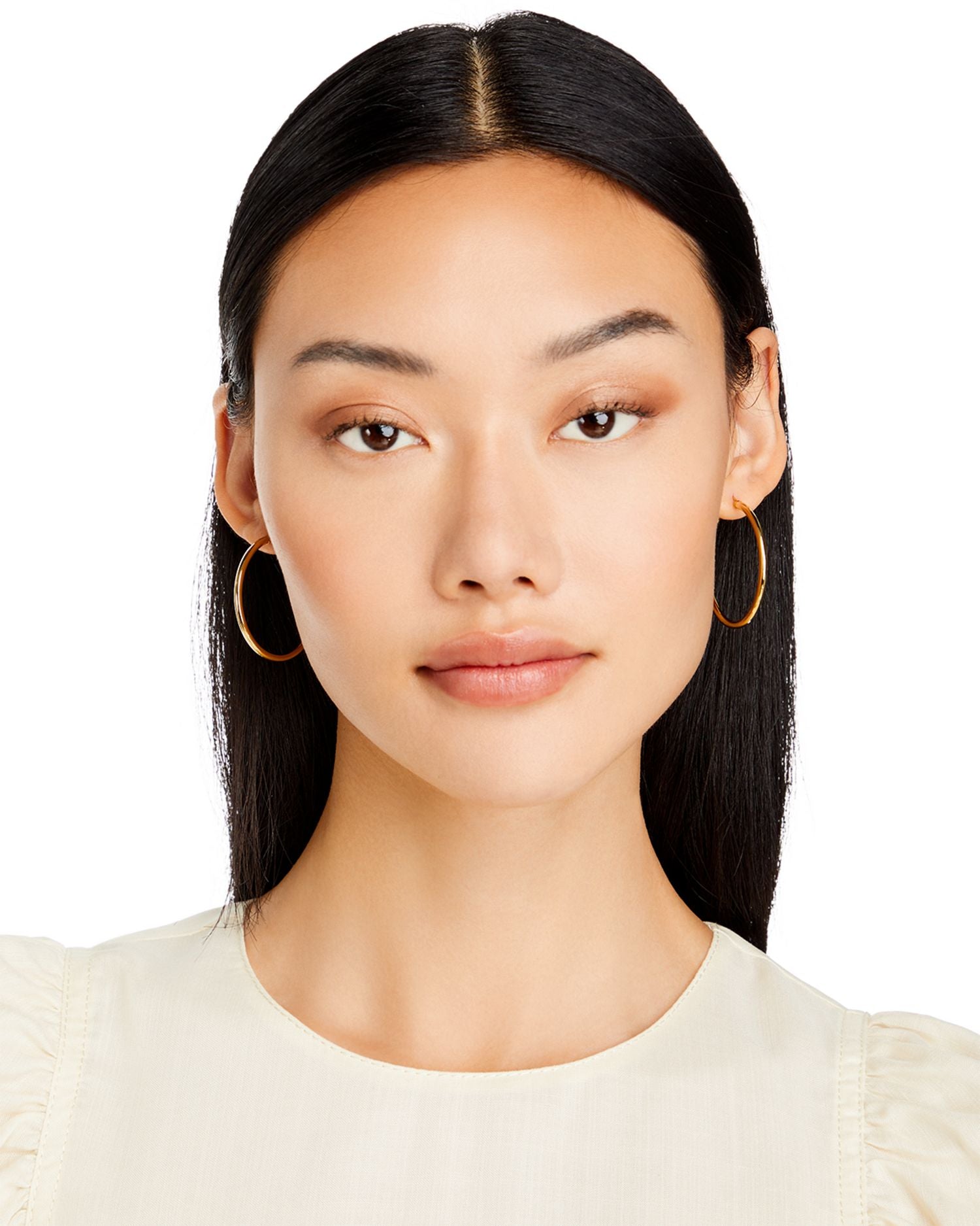 Medium 14K Gold Hoop Earrings - Exclusive
