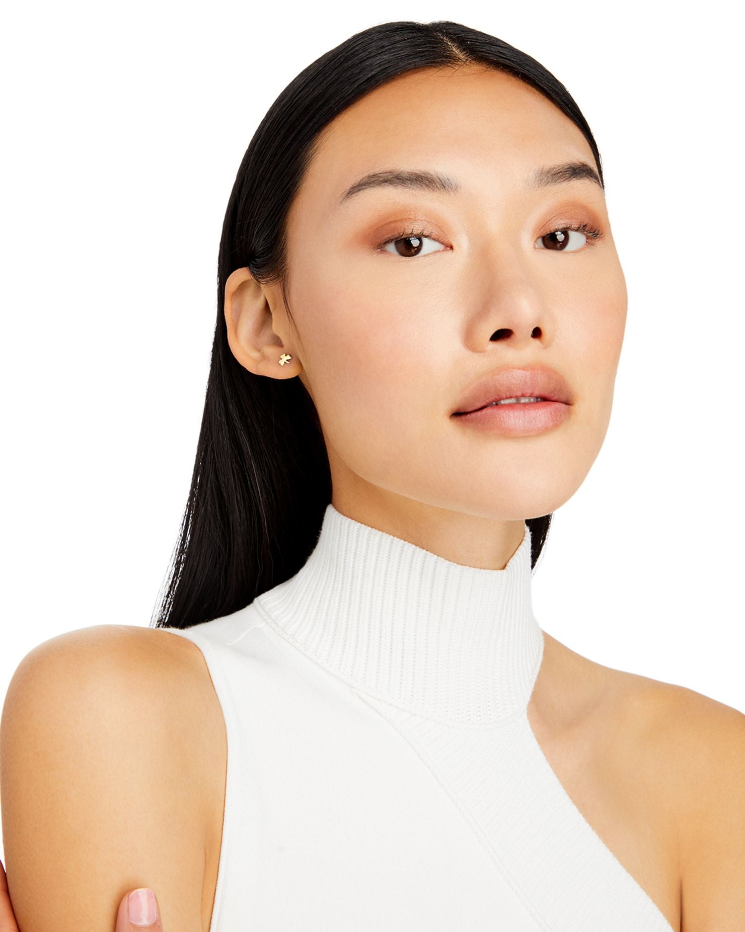 Small Clover Stud Earrings in 14K Yellow Gold - Exclusive