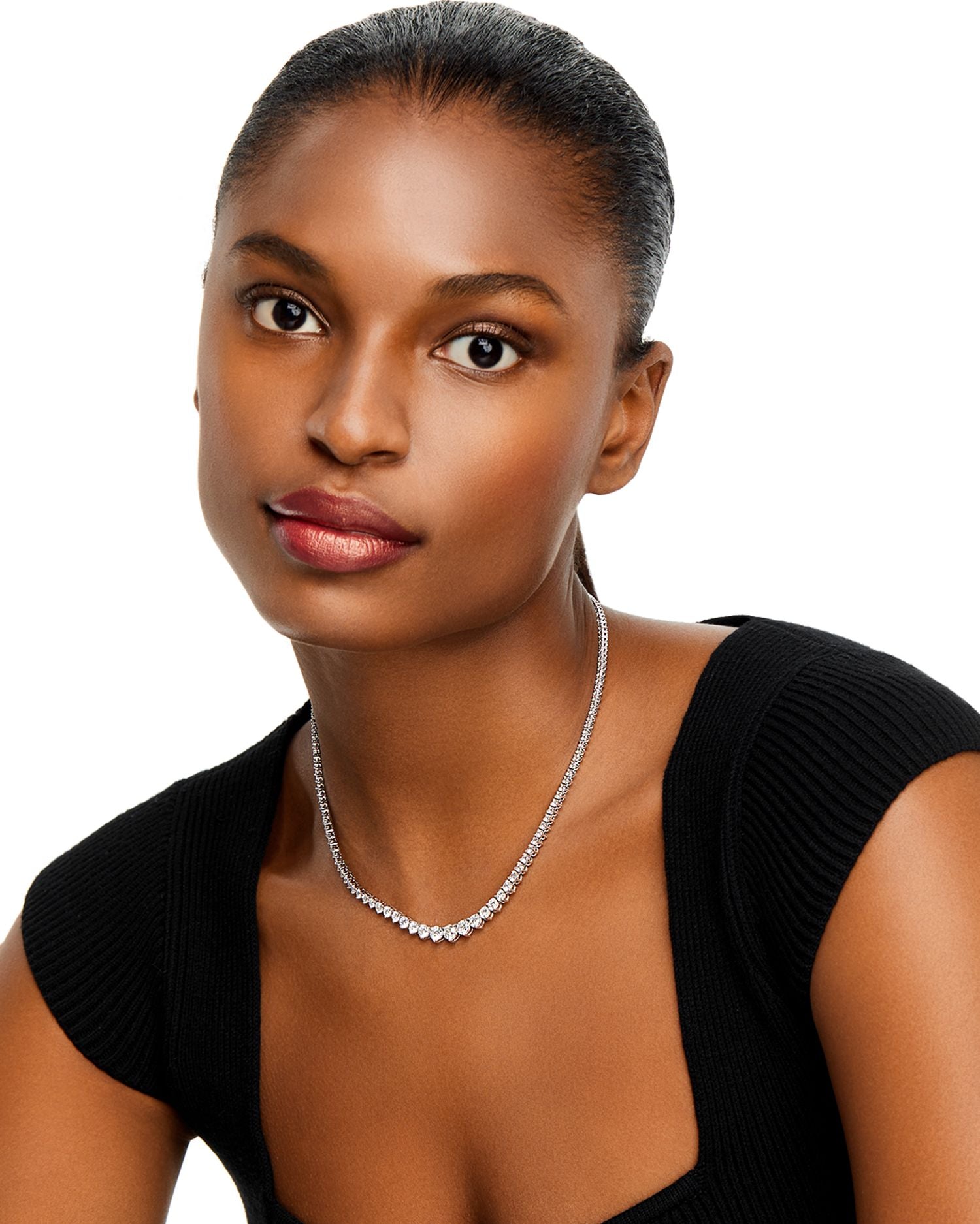 Certified Diamond Tennis Necklace in 14K White Gold, 10.0 ct. t.w. - Exclusive