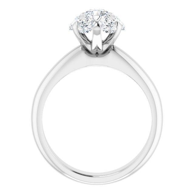 10K White Round Natural Diamond Natural Diamond