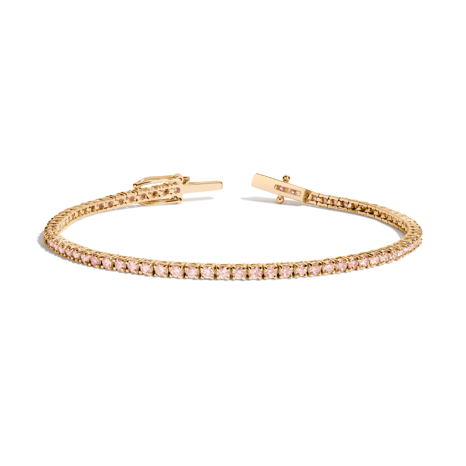 Lab Grown Pink Diamond Tennis Bracelet