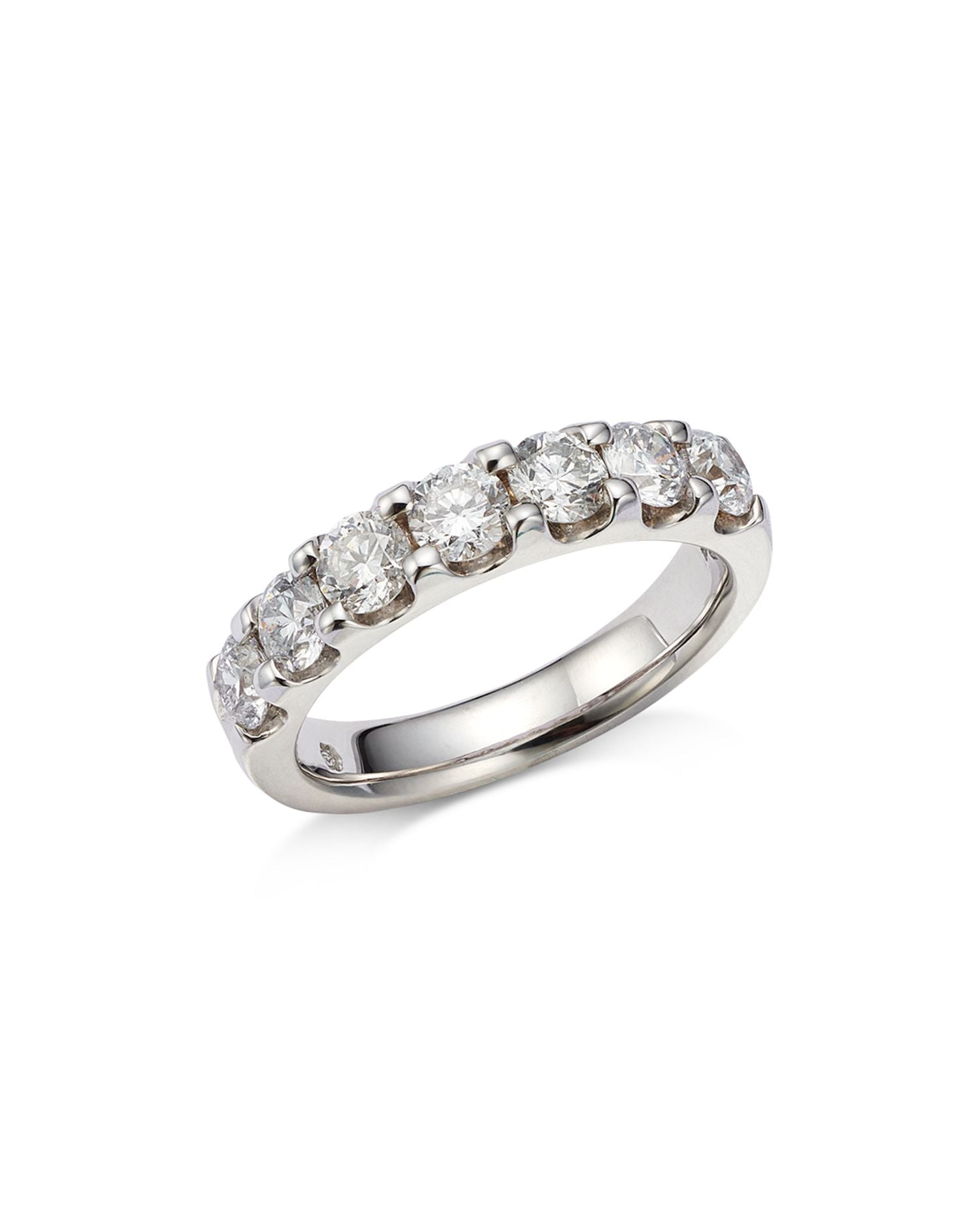 Diamond Certified 7 Stone Band in 18K White Gold, 1.5 ct. t.w. - Exclusive