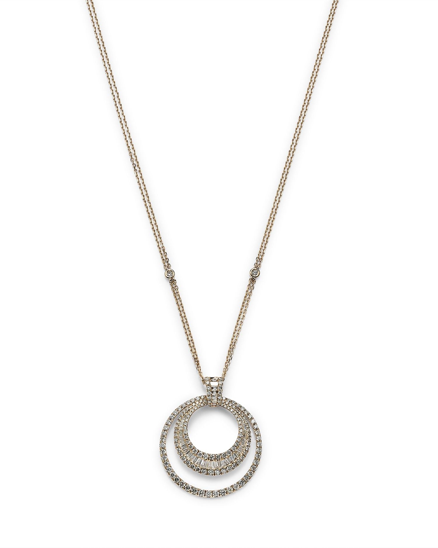 Diamond Circle Pendant Necklace in 14K Yellow Gold, 2.1 ct. t.w. - Exclusive