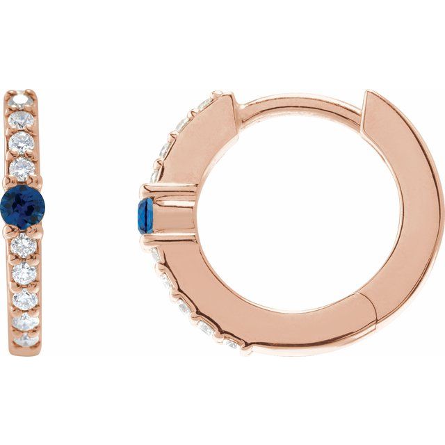 1.8Ct Lab-grown and Natural Diamond Hoop Studs in 14K Yellow Gold