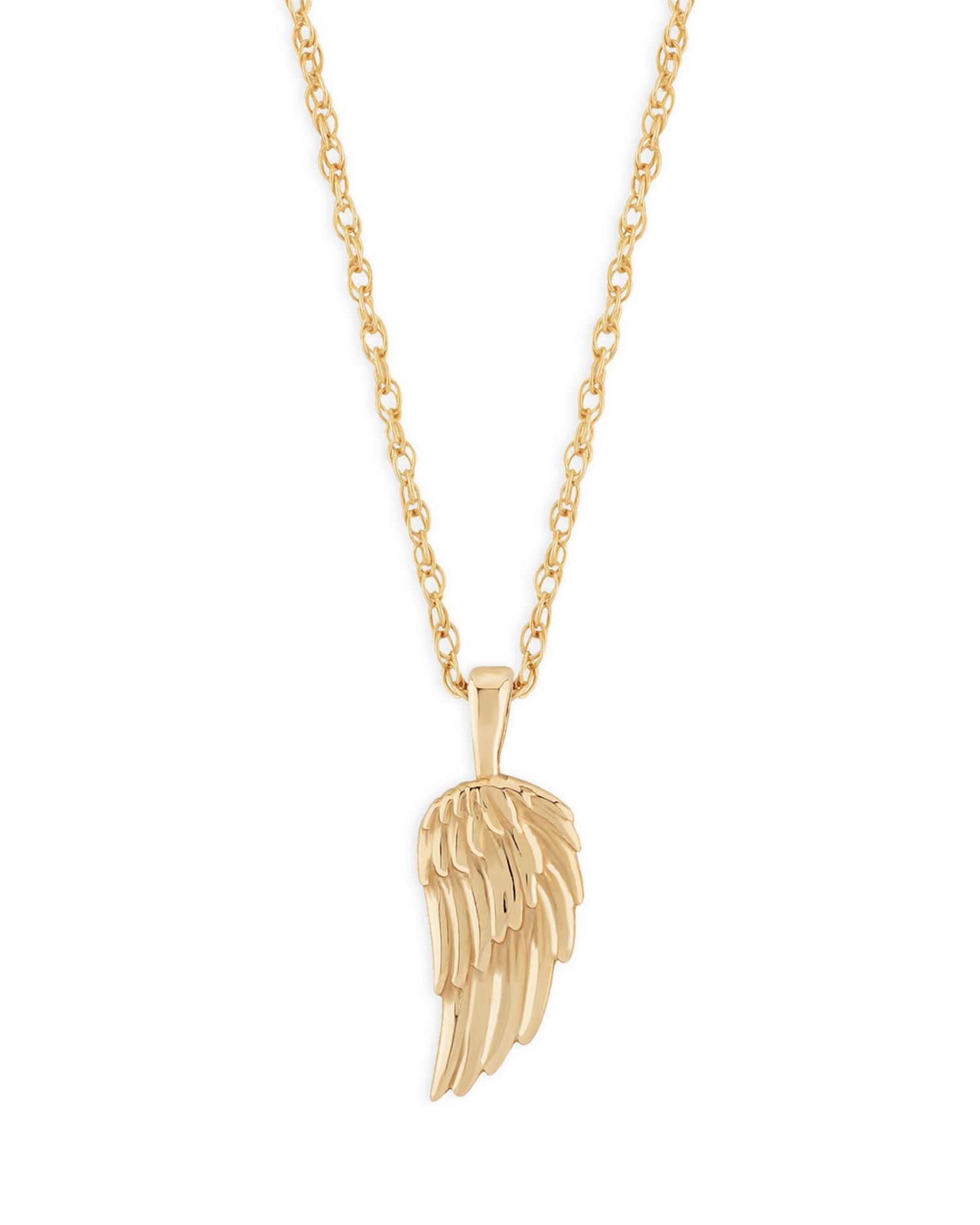 Wing Pendant Necklace in 14K Yellow Gold, 18' - Exclusive