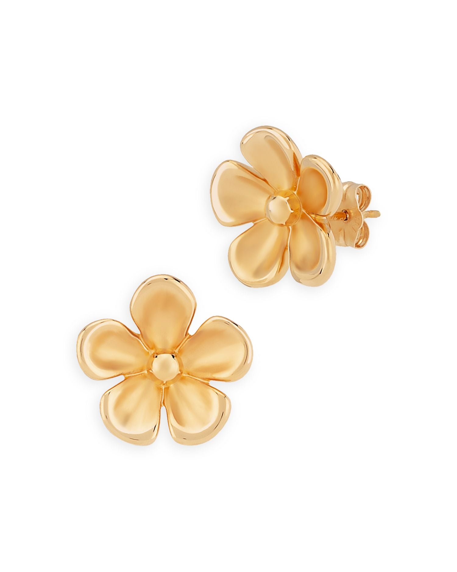 Pansy Stud Earrings in 14K Yellow Gold - Exclusive