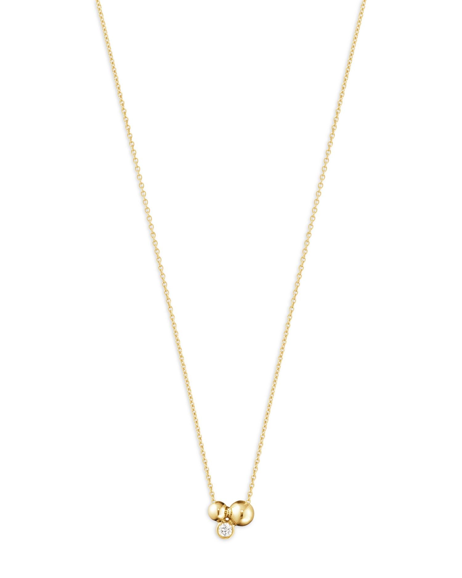 18K Yellow Gold Moonlight Grapes Diamond Grape Cluster Pendant Necklace, 17.72'