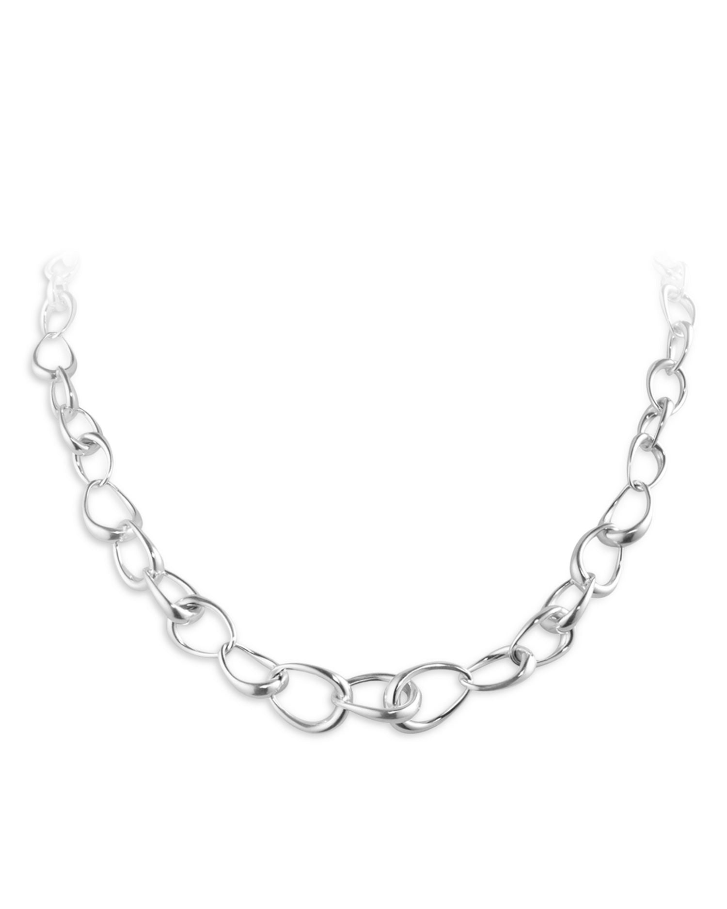 Sterling Silver Offspring Link Necklace, 17.72'