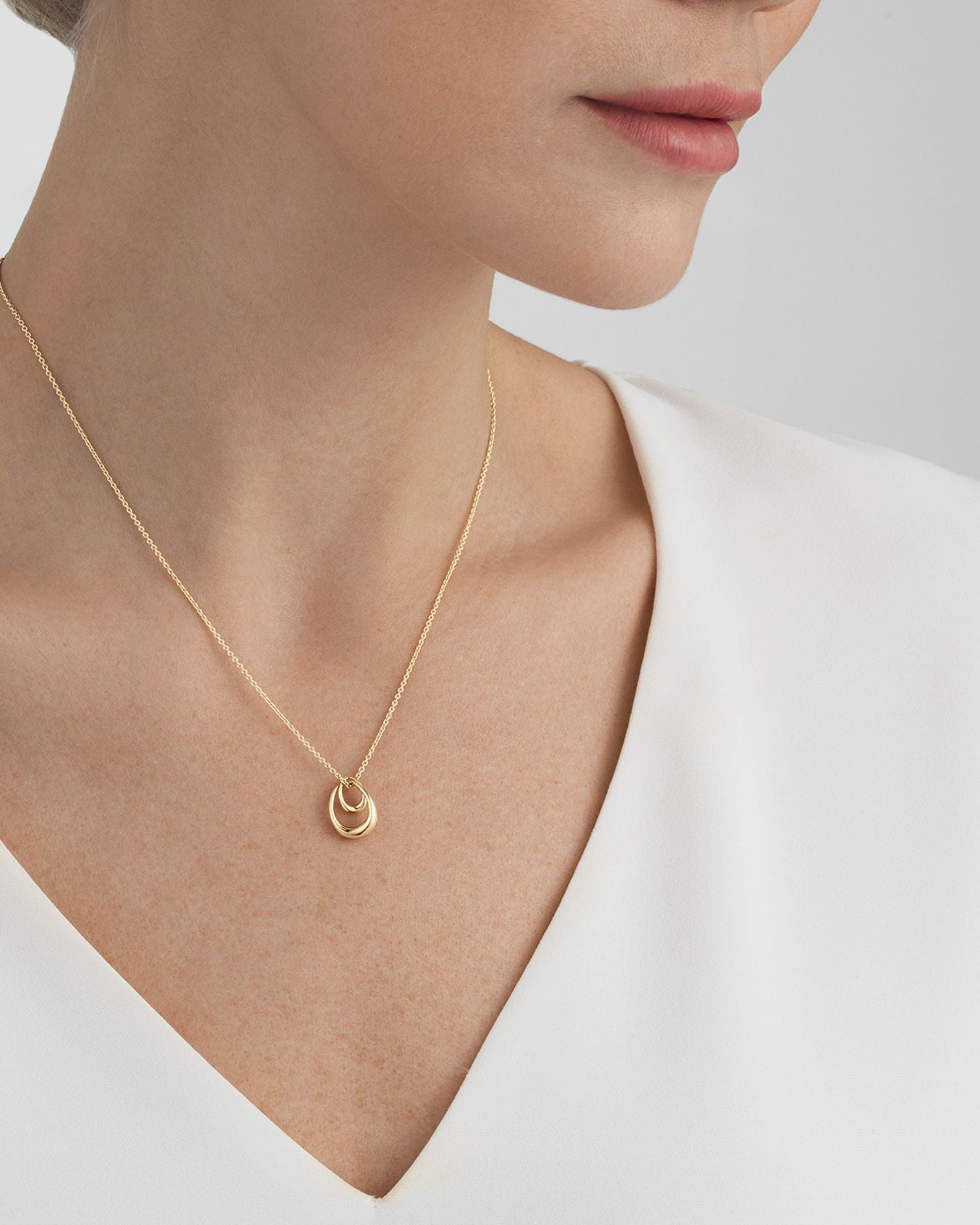 18K Yellow Gold Offspring Looped Pendant Necklace, 17.72'