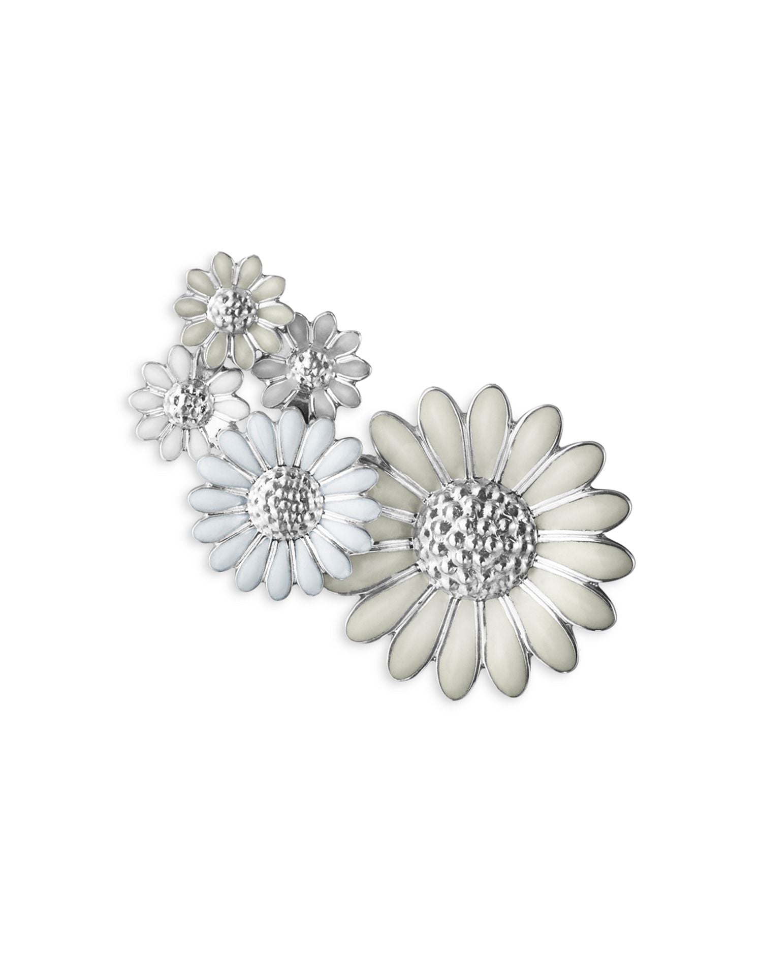 Sterling Silver Layered Daisy Earcuff