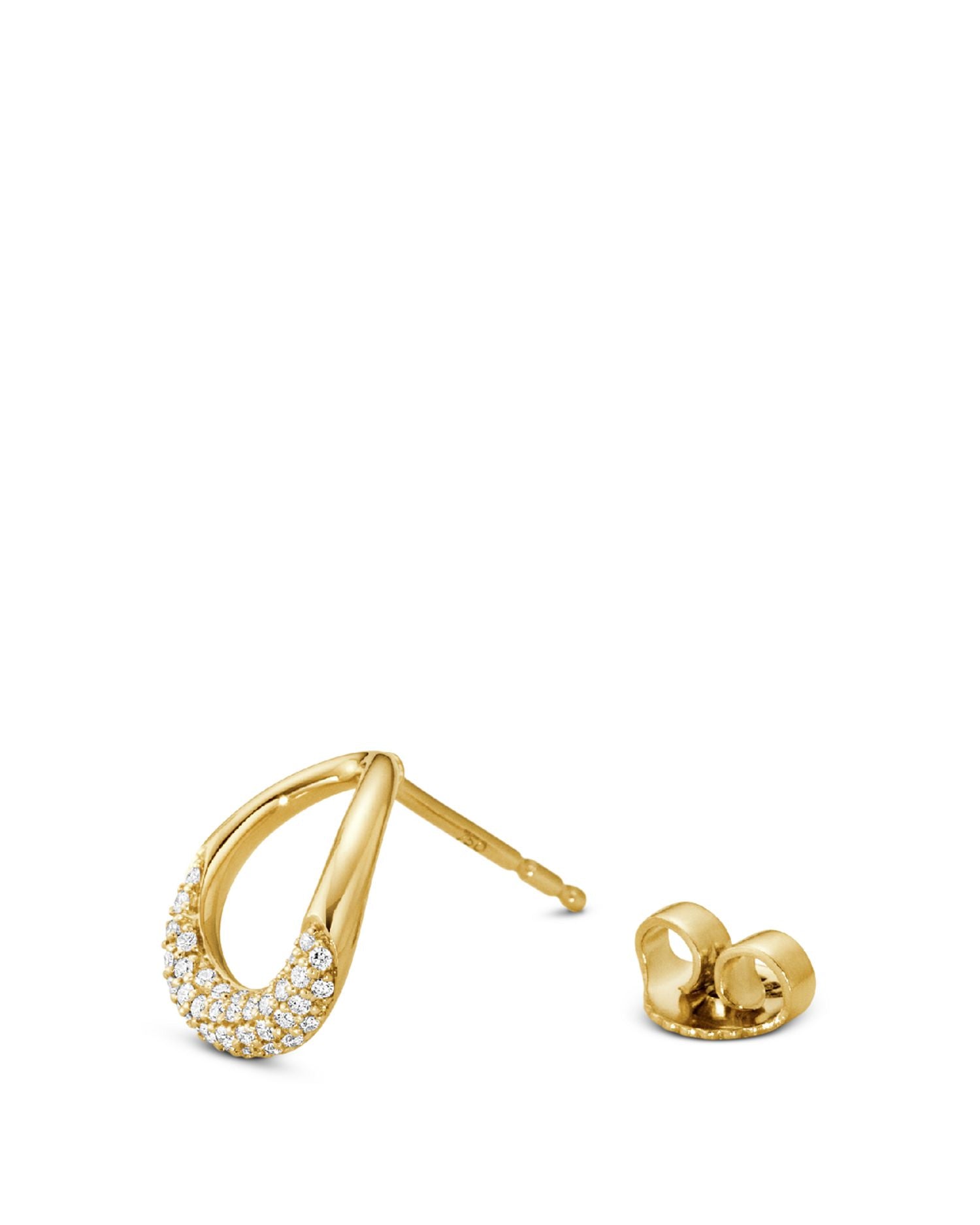 18K Yellow Gold Offspring Diamond Open Stud Earrings