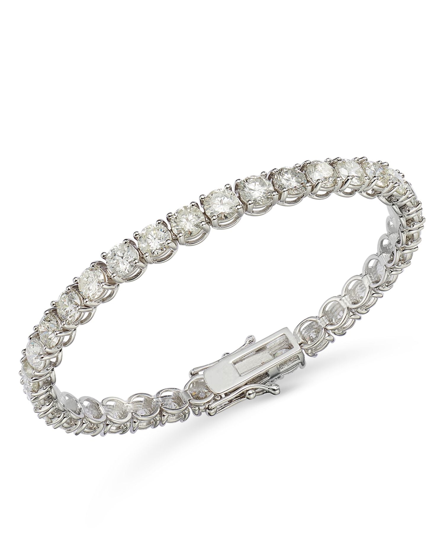 Certified Diamond Tennis Bracelet in 14K White Gold, 15.0 ct. t.w. - Exclusive