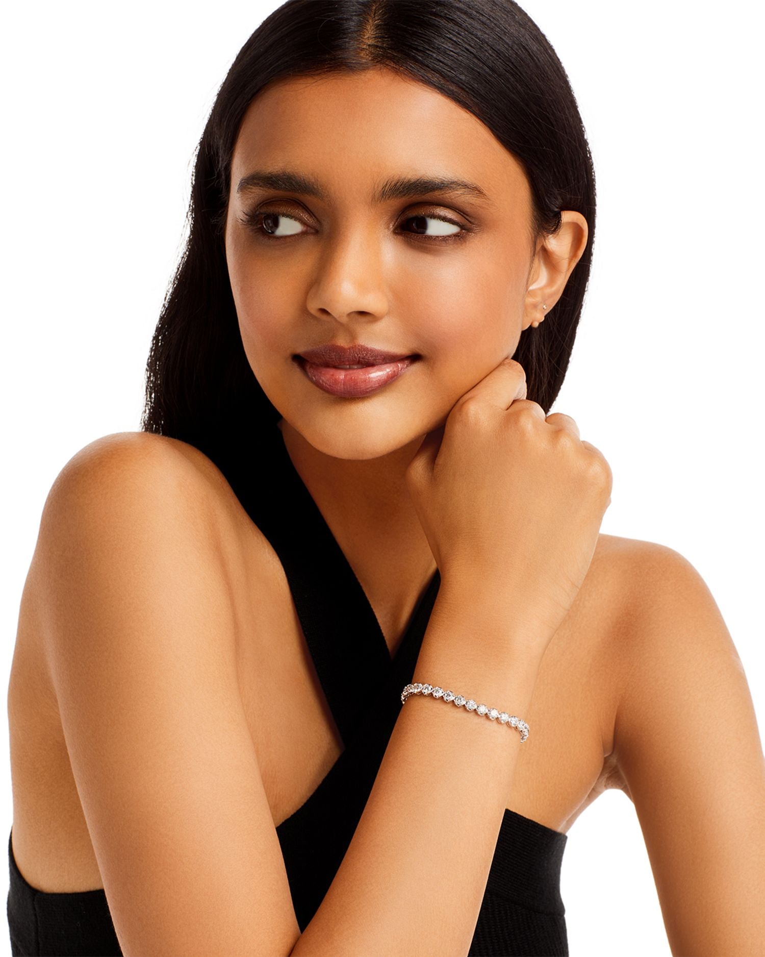 Diamond Crown Set Tennis Bracelet in 14K White Gold, 7.0 ct. t.w.