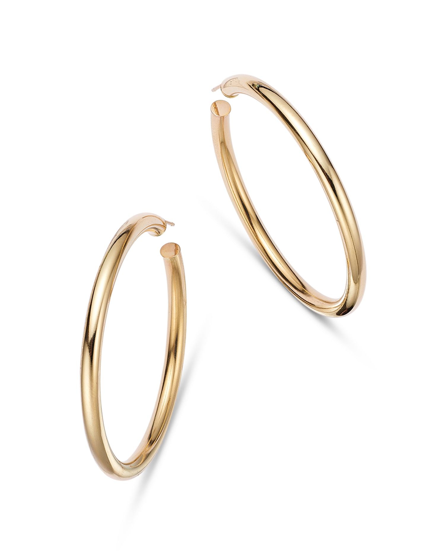 14K Yellow Gold Michelle Hoop Earrings, 50mm