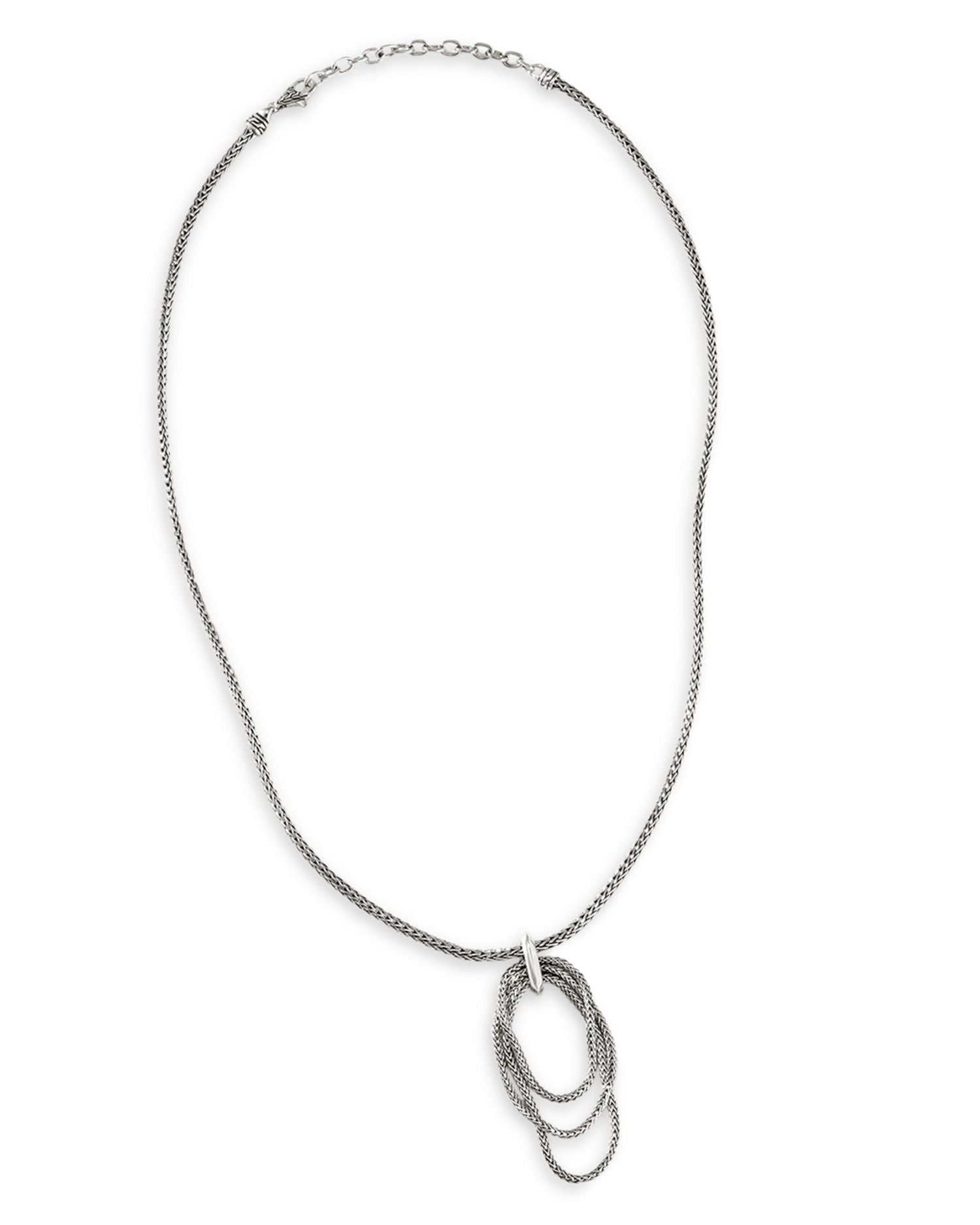 Silver Classic Chain Pendant Necklace, 18'-20'