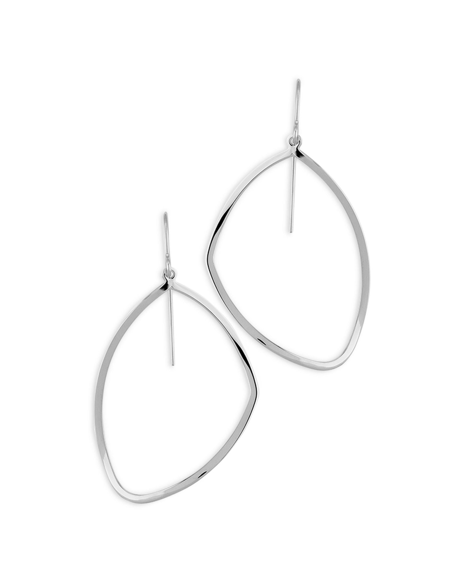 Abstract Triangle Open Drop Earrings in Sterling Silver - Exclusive