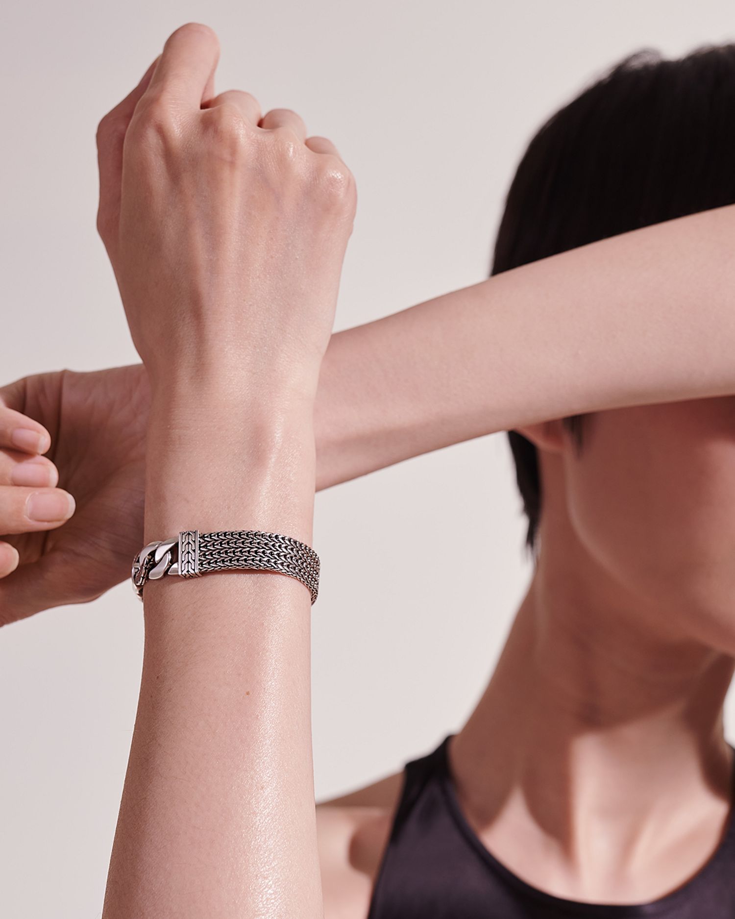 Silver Classic Chain Flat Chain Bracelet