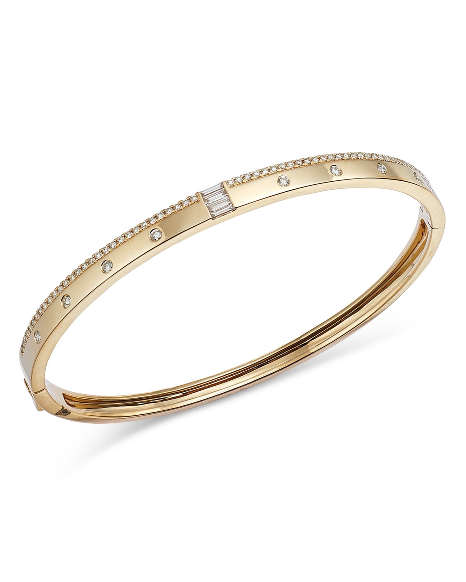 Diamond Bangle Bracelet in 14K Yellow Gold, 0.65 ct. t.w. - Exclusive
