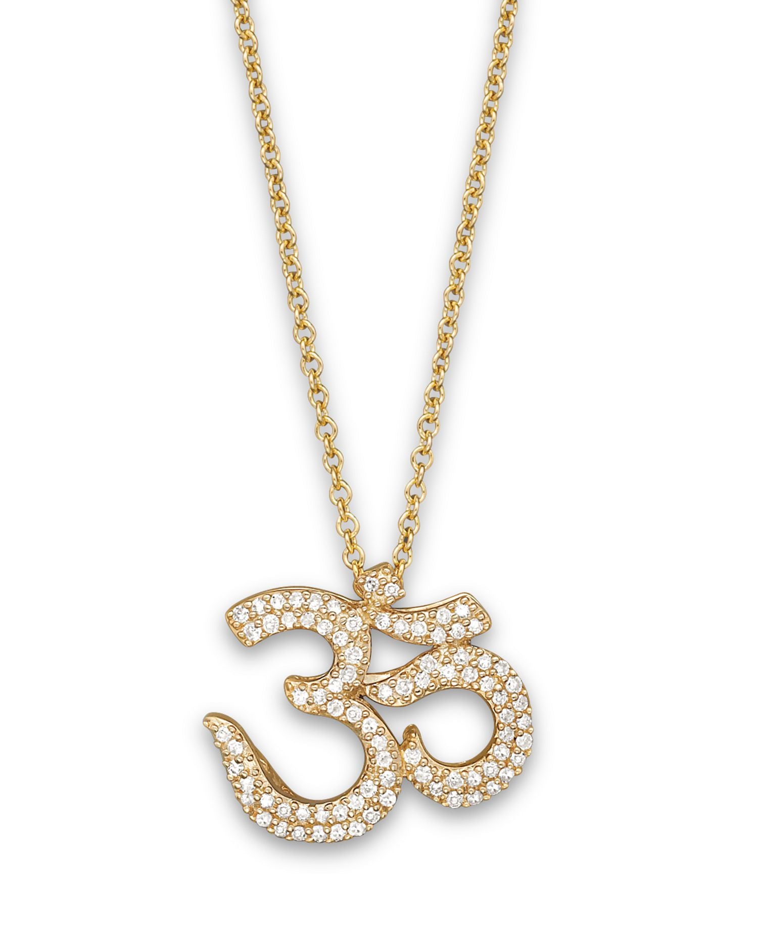 Diamond Ohm Pendant in 14K Yellow Gold, .25 ct. - Exclusive
