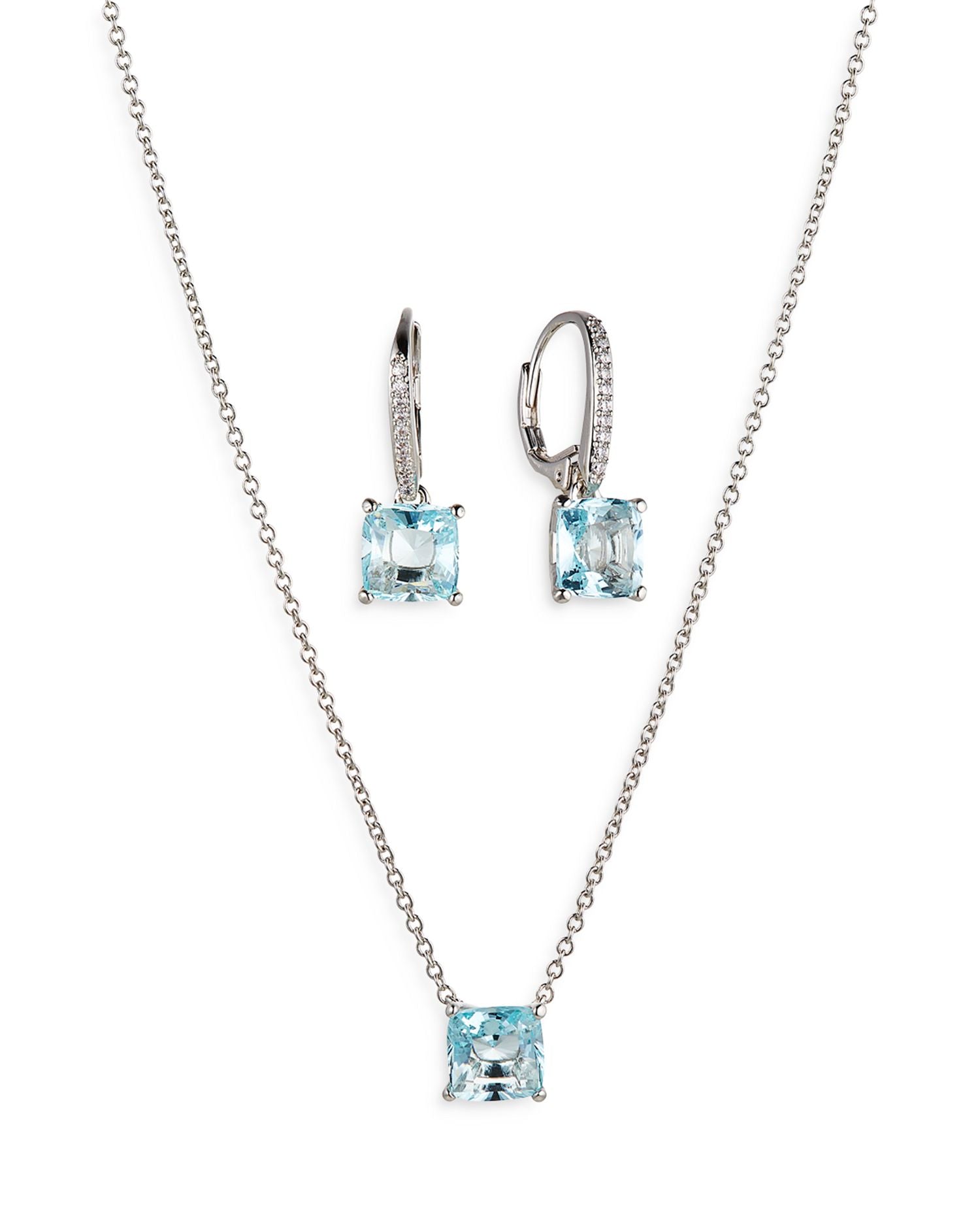 Bridesmaids Colored Stud Earrings & Pendant Necklace Set