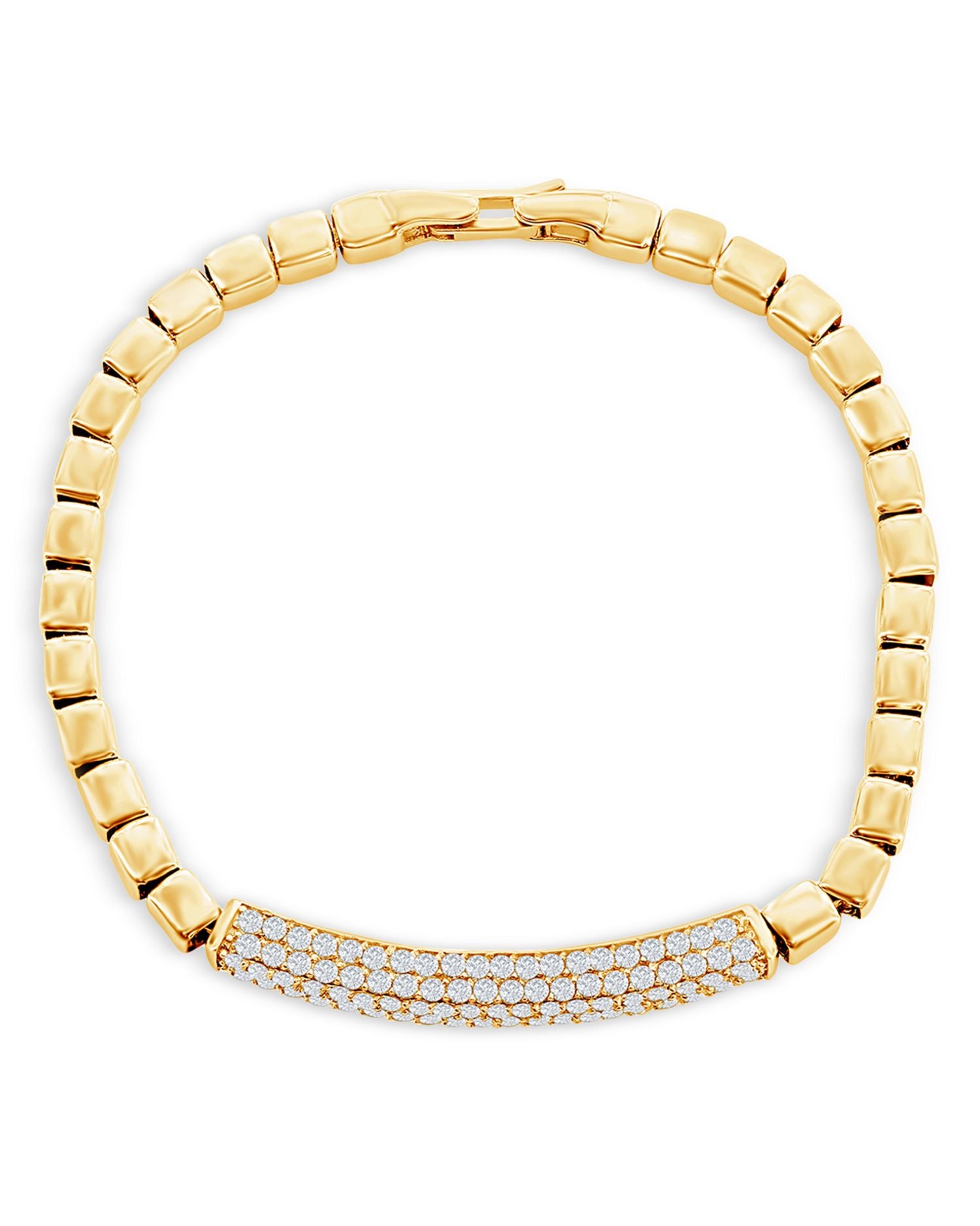 Pave Diamond Bar Bracelet in 14K Yellow Gold, 2.0 ct. t.w. - Exclusive