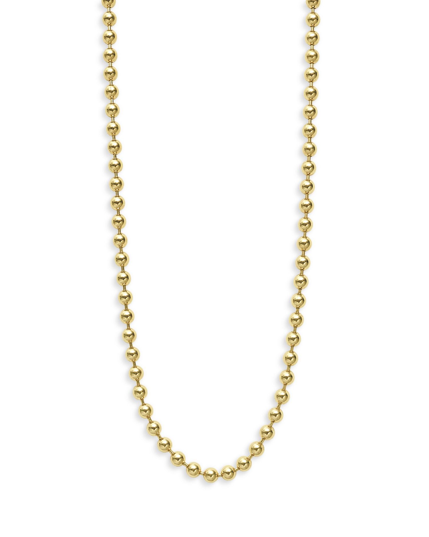 18K Yellow Gold Signature Caviar Beaded Toggle Necklace, 18-20"