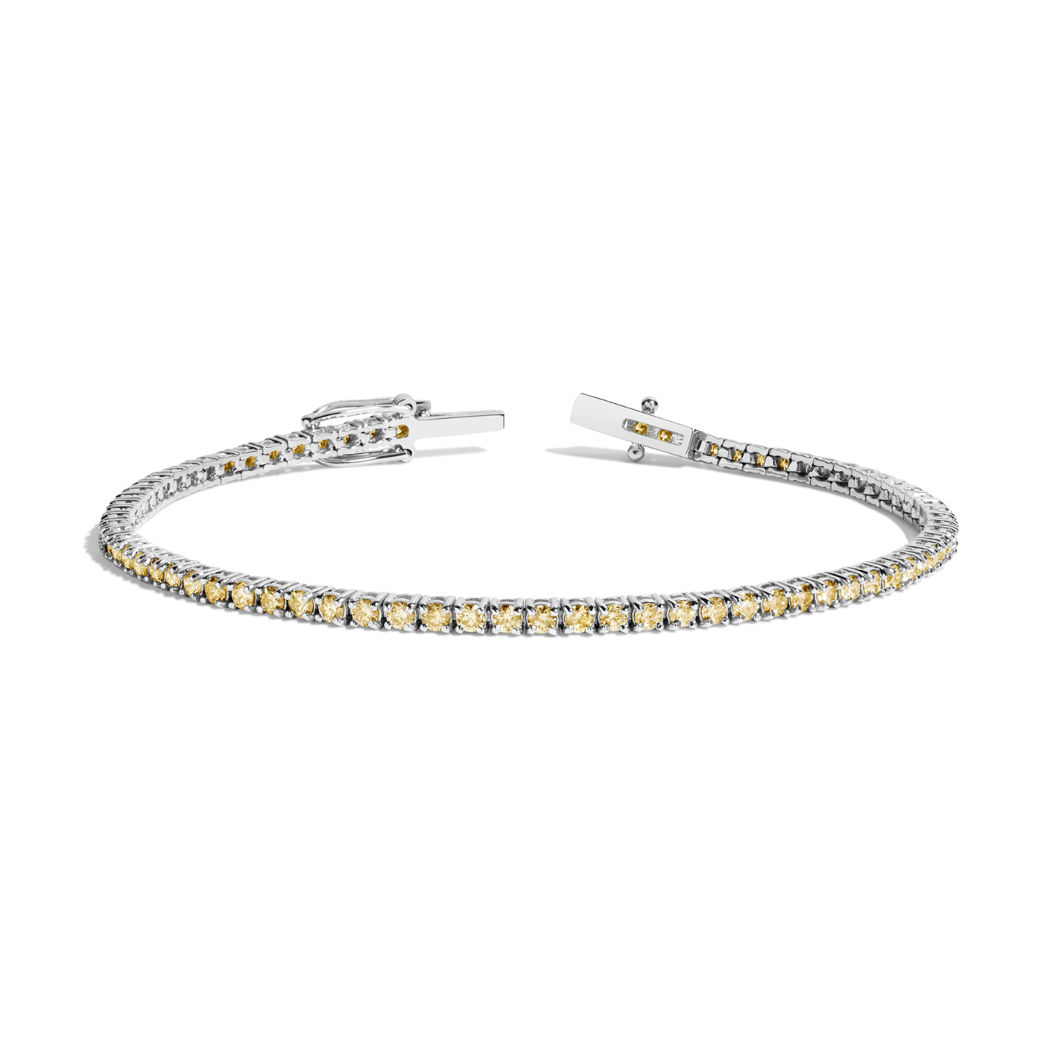 Lab Grown Yellow Diamond Tennis Bracelet