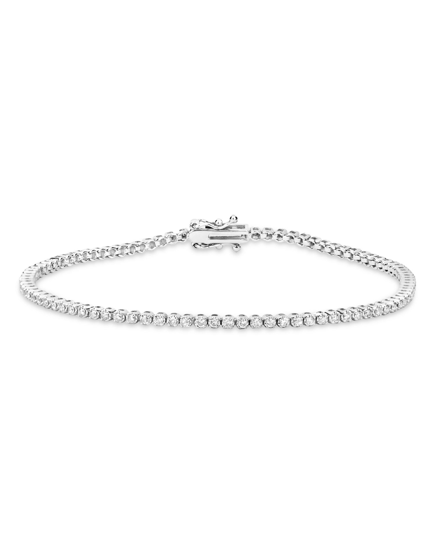 14K White Gold Diamond Tennis Bracelet