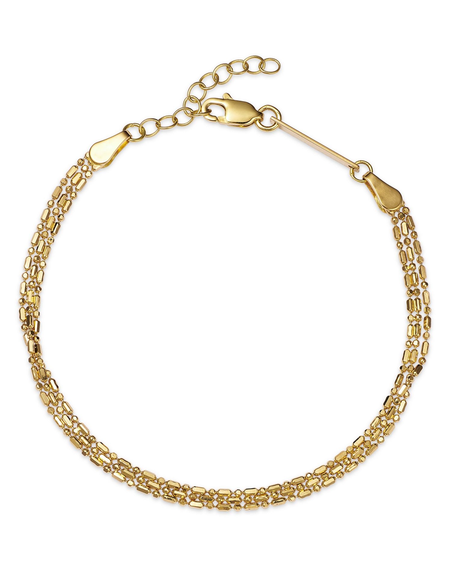 14K Yellow Gold Simple Gold Beaded Bracelet