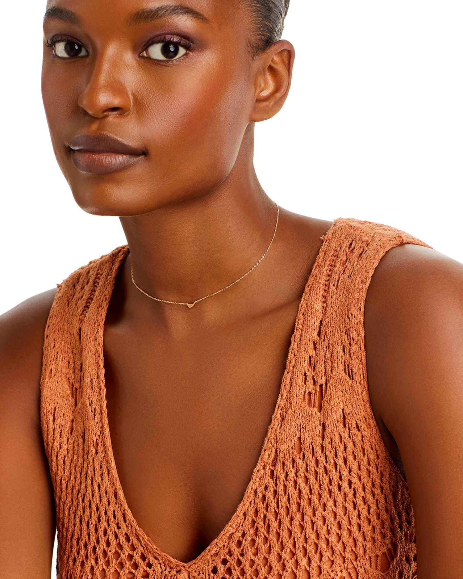 14K Yellow Gold Itty Bitty Symbols Angel Wing Pendant Necklace, 14'-16'