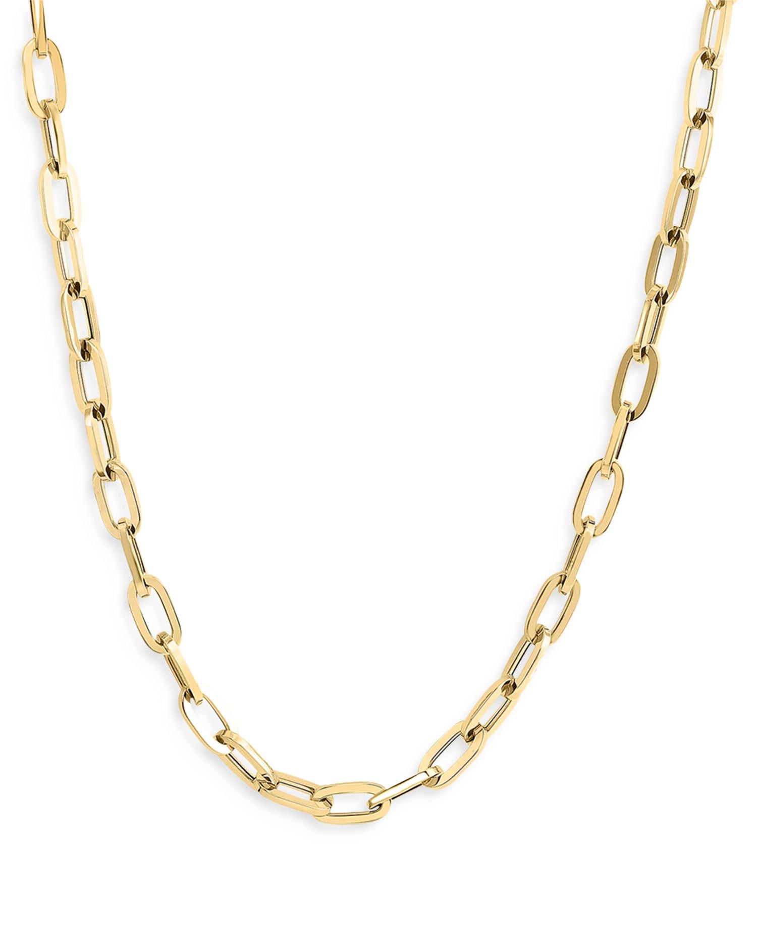 18K Yellow Gold Designer Gold Oro Collar Necklace, 18'