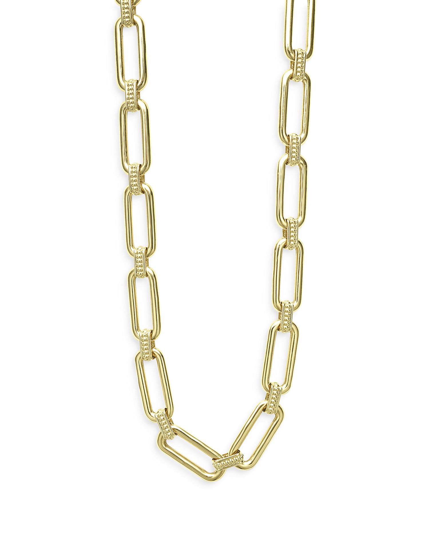 18K Yellow Gold Link Necklace, 18'