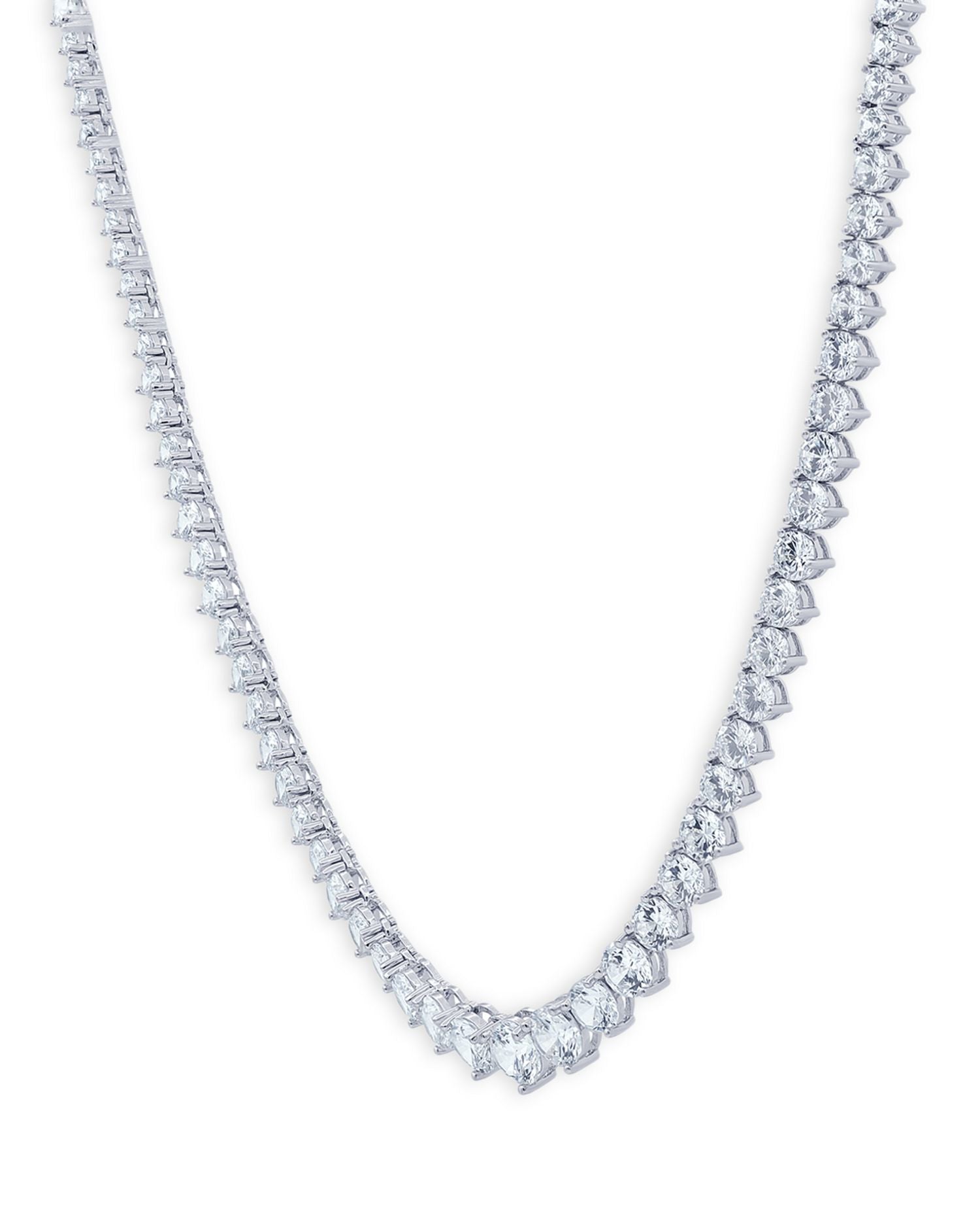 Diamond Tennis Necklace in 14K White Gold, 5.0 ct. t.w. - Exclusive