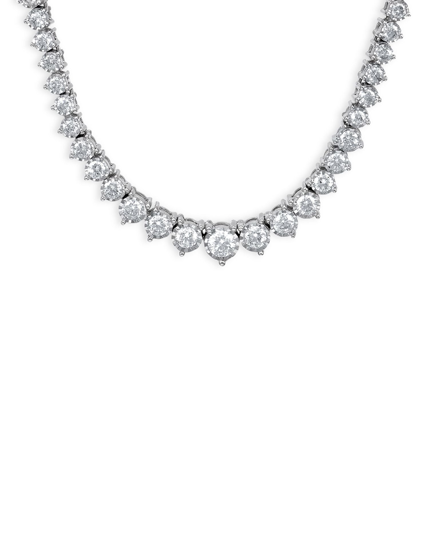 Diamond Tennis Necklace in 14K White Gold, 5.0 ct. t.w. - Exclusive