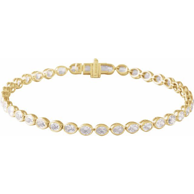 9.10Ct Lab-grown Diamond Bracelet in 14K Yellow Gold