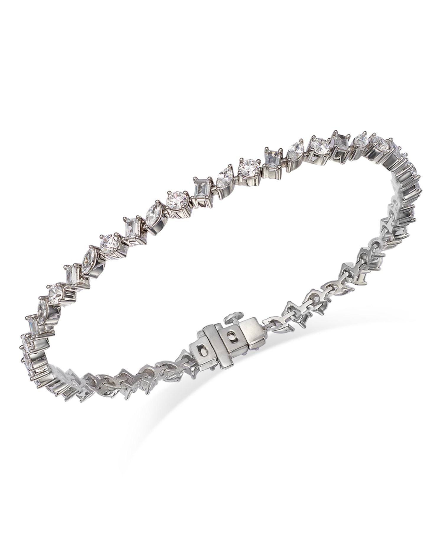 Diamond Multi Cut Tennis Bracelet in 14K White Gold, 5.0 ct. t.w. - Exclusive
